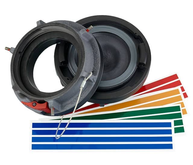 Connection Adapter - 4.5" (115 mm) NHF Rigid Rocker × 6" (150mm) Storz Rigid, Blind Cap +Lanyard Connection Adapter - 4.5" (115 mm) NHF Rigid Rocker × 6" (150mm) Storz Rigid, Blind Cap +Lanyard