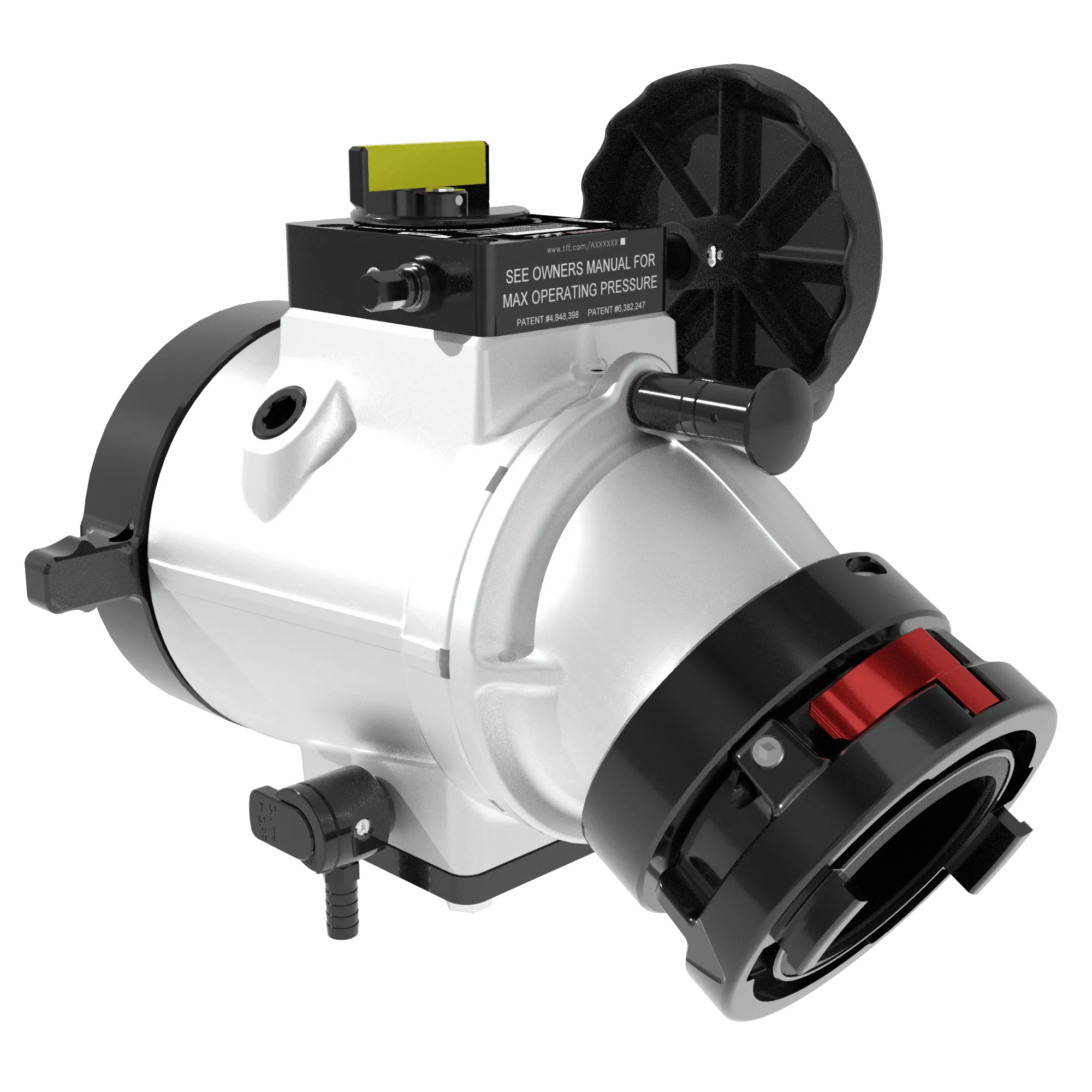 Jumbo Intake Valve, Right Handwheel Controls, Swiveling Elbow - 6" Storz Rigid Street-Side, 6" NHF Swivel Truck-Side Jumbo Intake Valve, Right Handwheel Controls, Swiveling Elbow - 6" Storz Rigid Street-Side, 6" NHF Swivel Truck-Side