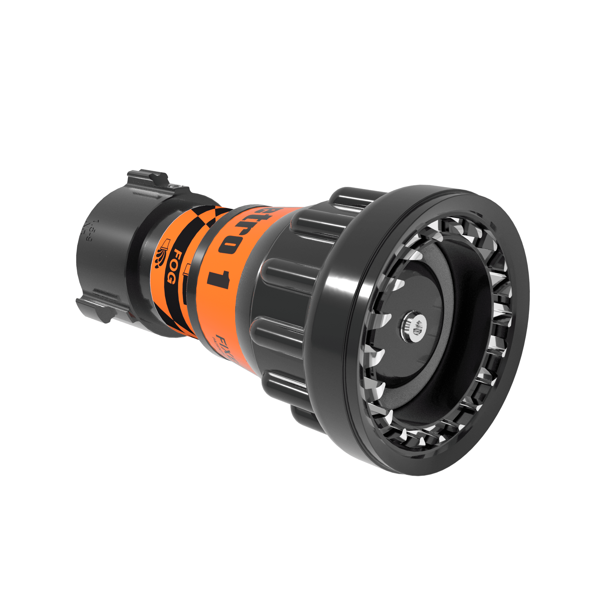 Metro 1 Fixed Flow Nozzle Tip - 160 GPM at 50 PSI, 1.5" NHF Swivel Inlet, Spinning Metal Teeth Metro 1 Fixed Flow Nozzle Tip - 160 GPM at 50 PSI, 1.5" NHF Swivel Inlet, Spinning Metal Teeth