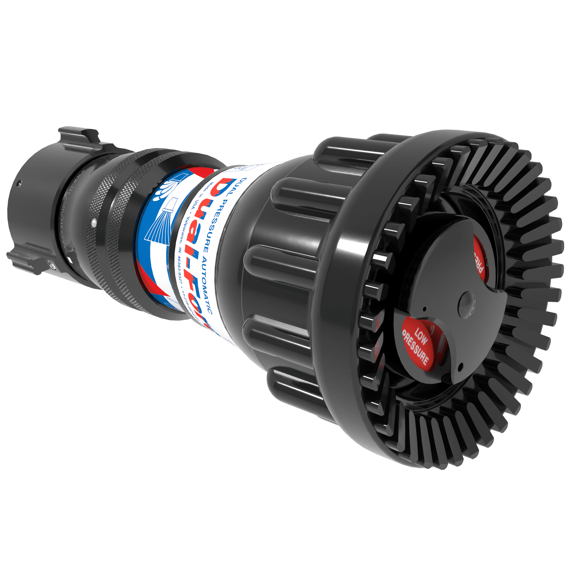 Dual-Force Automatic Nozzle Tip - 95-300 GPM @ 45/75 PSI, 1.5" NHF Rigid Rocker Inlet, Rubber Teeth Dual-Force Automatic Nozzle Tip - 95-300 GPM @ 45/75 PSI, 1.5" NHF Rigid Rocker Inlet, Rubber Teeth