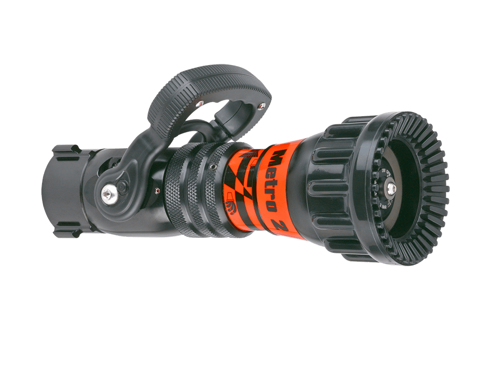 Metro 2 Fixed Flow One-Piece Nozzle, Ball Valve - 185 GPM @ 50 PSI, 1.5" NHF Swivel Inlet, Ball Valve, Rubber Teeth Metro 2 Fixed Flow One-Piece Nozzle, Ball Valve - 185 GPM @ 50 PSI, 1.5" NHF Swivel Inlet, Ball Valve, Rubber Teeth