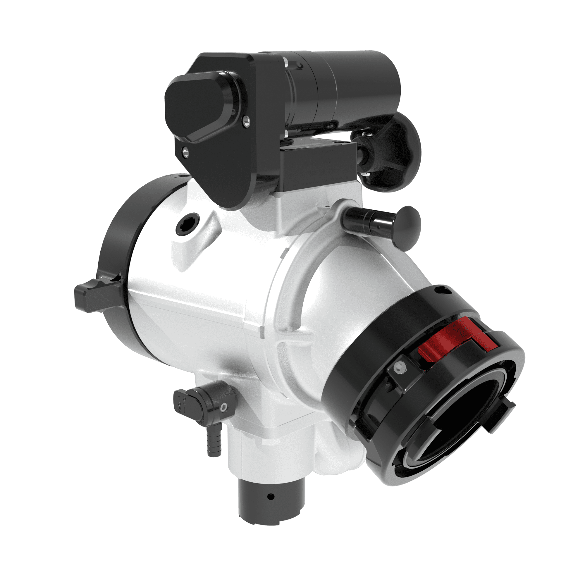 Jumbo RC Intake Valve, Top Mount Electronics, Swiveling Elbow - 6" Storz Rigid Street-Side, 6" NHF Truck-Side, Pressure Relief Valve Jumbo RC Intake Valve, Top Mount Electronics, Swiveling Elbow - 6" Storz Rigid Street-Side, 6" NHF Truck-Side, Pressure Relief Valve