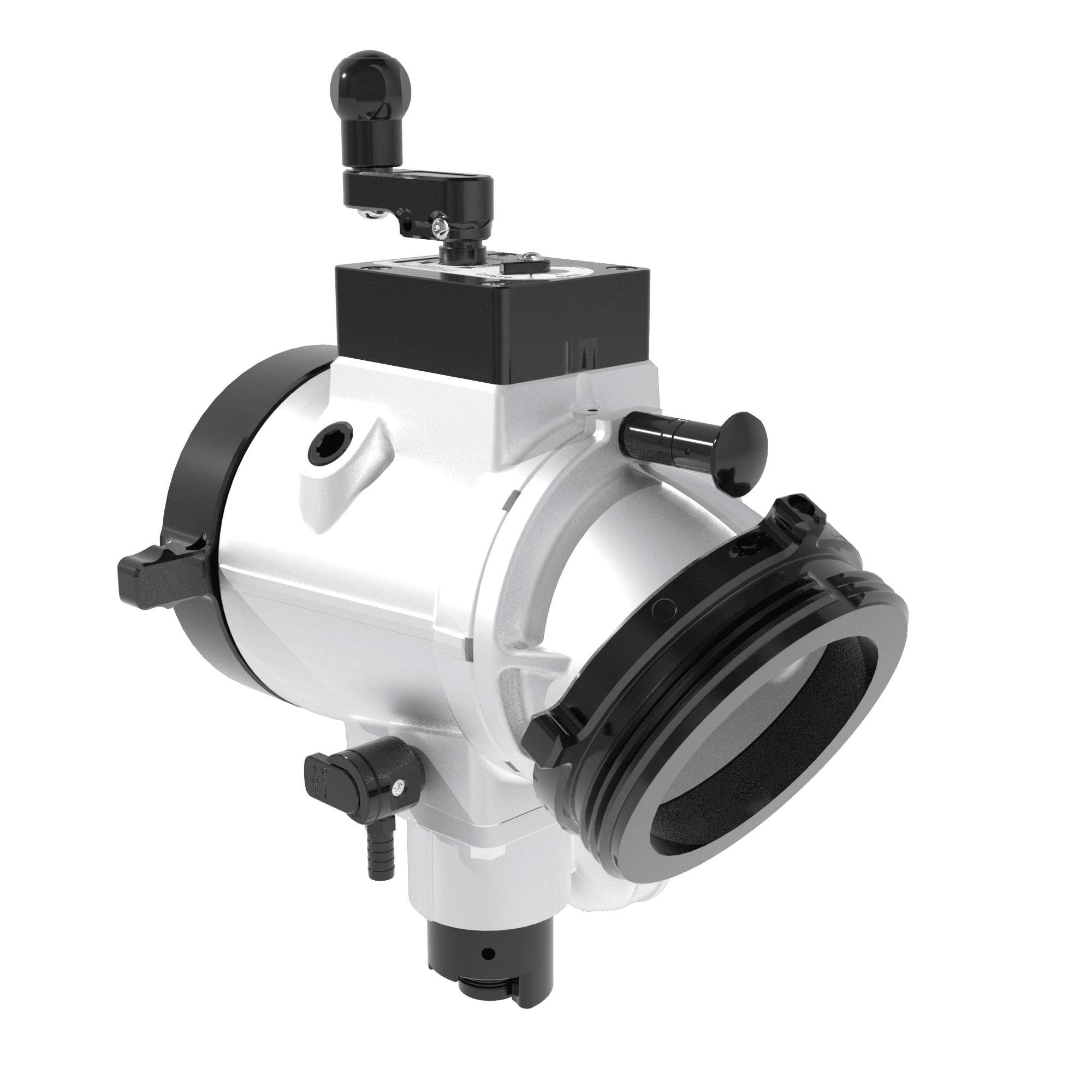 Jumbo Intake Valve, Top Crank Controls, Swiveling Elbow - 6" NHM Rigid Street-Side, 6" NHF Swivel Truck-Side, Pressure Relief Valve Jumbo Intake Valve, Top Crank Controls, Swiveling Elbow - 6" NHM Rigid Street-Side, 6" NHF Swivel Truck-Side, Pressure Relief Valve