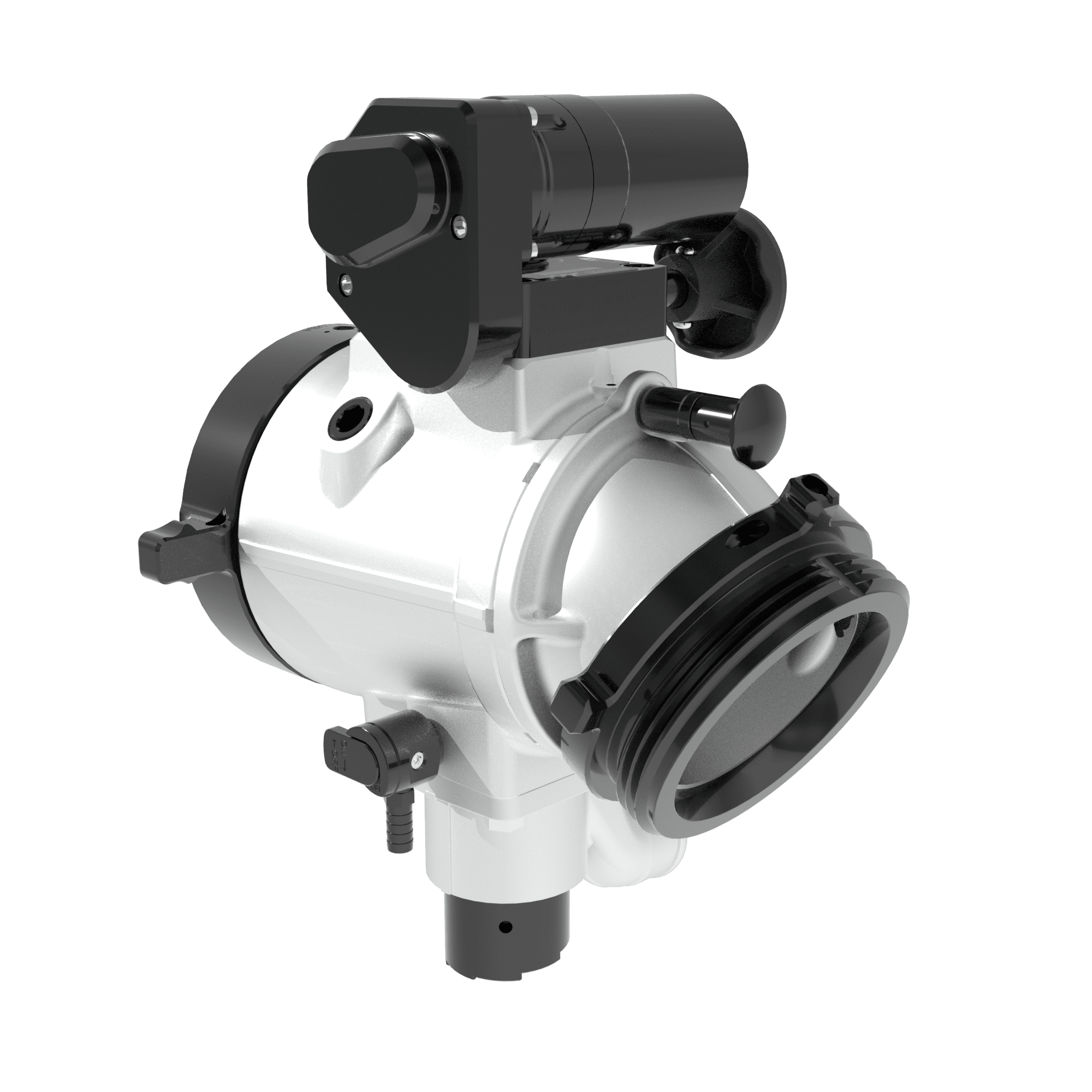 Jumbo RC Intake Valve, Top Mount Electronics, Swiveling Elbow - 6" NHM Rigid Street-Side, 6" NHF Truck-Side, Pressure Relief Valve Jumbo RC Intake Valve, Top Mount Electronics, Swiveling Elbow - 6" NHM Rigid Street-Side, 6" NHF Truck-Side, Pressure Relief Valve