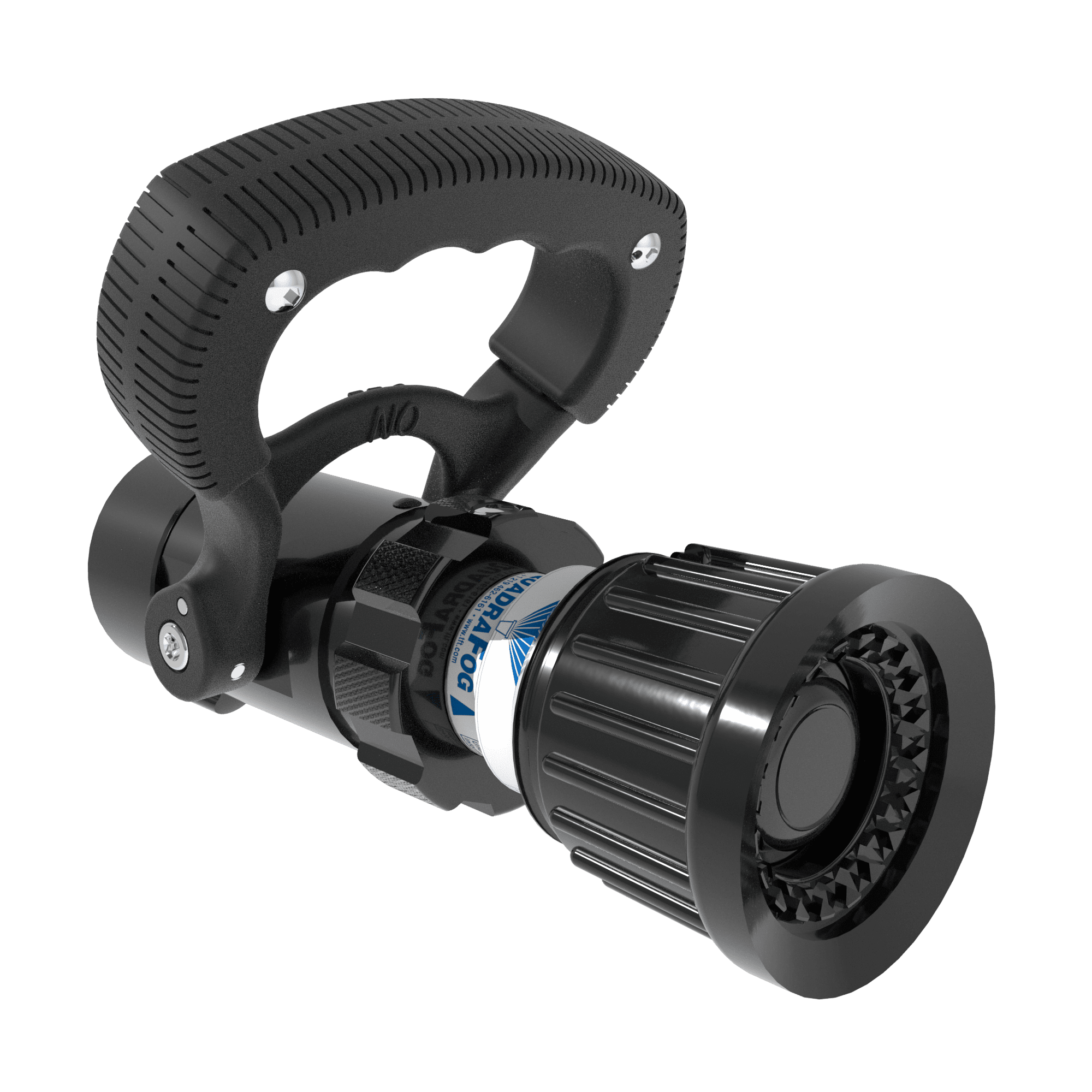 QuadraFog Selectable One-Piece Nozzle, Ball Valve - 5/10/25/40/60 GPM @ 100 PSI, 1" NHF Rocker Swivel Inlet, Metal Teeth QuadraFog Selectable One-Piece Nozzle, Ball Valve - 5/10/25/40/60 GPM @ 100 PSI, 1" NHF Rocker Swivel Inlet, Metal Teeth