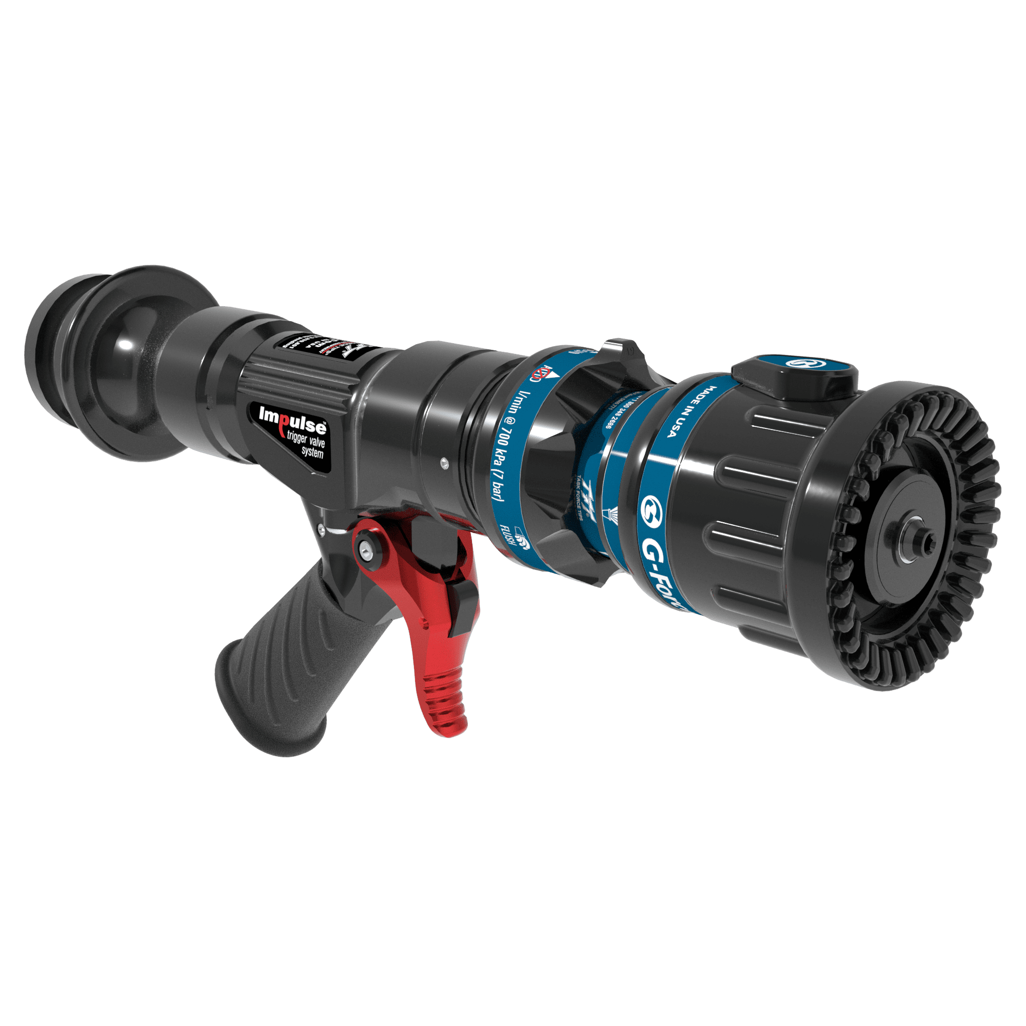 G-Force Automatic One-Piece Nozzle With Pistol Grip, Trigger Valve - 250-570 LPM @ 7 Bar, 65 mm BICM Swivel Inlet, Rubber Teeth, Shaper Indicator Detent G-Force Automatic One-Piece Nozzle With Pistol Grip, Trigger Valve - 250-570 LPM @ 7 Bar, 65 mm BICM Swivel Inlet, Rubber Teeth, Shaper Indicator Detent