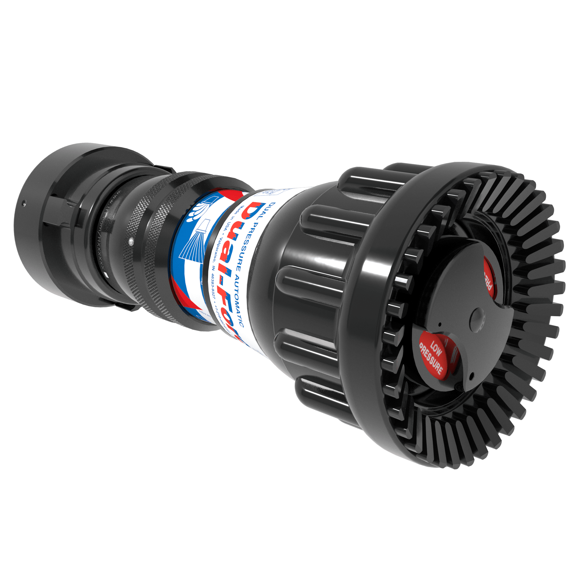 Dual-Force Automatic Nozzle Tip - 95-300 GPM @ 55/100 PSI, 2.5" NHF Rigid Rocker Inlet, Rubber Teeth Dual-Force Automatic Nozzle Tip - 95-300 GPM @ 55/100 PSI, 2.5" NHF Rigid Rocker Inlet, Rubber Teeth