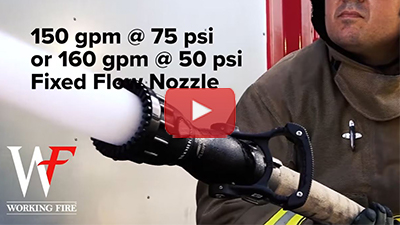 The Working fire delivers 150 gpm at 75 psi