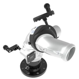 Monsoon Crank+handwheel 2000 GPM (7600 LPM) Monitor, Pumper - 4" (100 mm) ANSI 150/DN100 PN16 Rigid Flange Inlet, 3.5" (90 mm) NHM Rigid Outlet, Silver