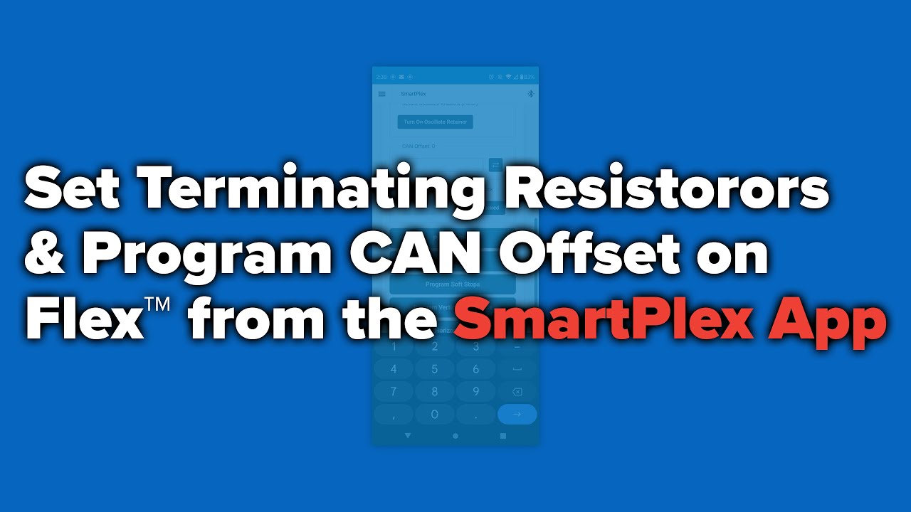 how to set terminating resistors program can offset on flex from the smartplex app
