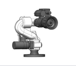 An engineering rendering of the Tornado Max firefighting monitor