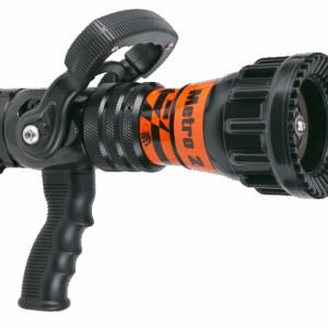 Metro 2 Fixed Flow One-Piece Nozzle With Pistol Grip, Ball Valve - 185 GPM @ 50 PSI, 1.5" NHF Swivel Inlet, Rubber Teeth