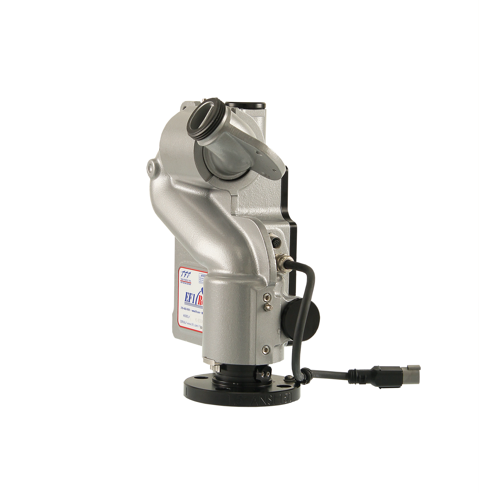 EF1 RC Monitor, 200 GPM (750 LPM) - 2.5" (65 mm) ANSI 150/DN100 PN16 Rigid Flange Inlet, 1.5" (38 mm) NPSHM Rigid Outlet, 12/24 VDC Acc. Power, RS485, Silver EF1 RC Monitor, 200 GPM (750 LPM) - 2.5" (65 mm) ANSI 150/DN100 PN16 Rigid Flange Inlet, 1.5" (38 mm) NPSHM Rigid Outlet, 12/24 VDC Acc. Power, RS485, Silver