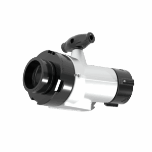 Siamese Clapper Valve - Double 2.5" NHF Swivel Rocker Inlets, Single 2.5" NHM Rigid Outlet, Silver