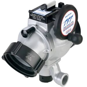 Jumbo Intake Valve, Right Handwheel Controls, Swiveling Elbow - 4" NHF Rocker Swivel Street-Side, 6" NHF Swivel Truck-Side, Pressure Relief Valve