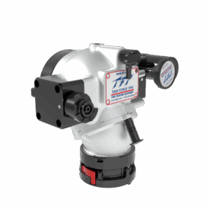 Jumbo Low-Profile RC Intake Valve, Right Mount Electronics, Swiveling Elbow - 5" Storz Rigid Street-Side, 6" NHF Swivel Truck-Side, Pressure Relief Valve