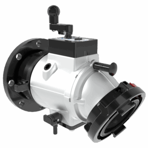 Jumbo Intake Valve, Top Crank Controls - 5" Storz Rigid Street-Side, 6" Rigid Flange Truck-Side