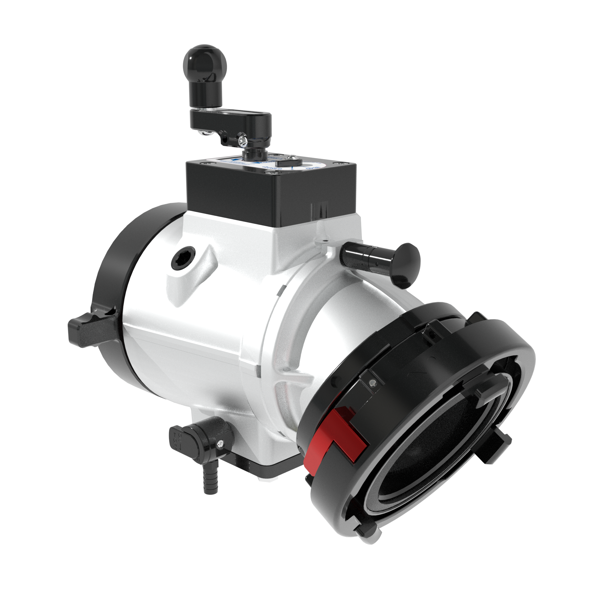 Jumbo Intake Valve, Top Crank Controls, Swiveling Elbow - 6" Storz Rigid Street-Side, 6" NHF Swivel Truck-Side Jumbo Intake Valve, Top Crank Controls, Swiveling Elbow - 6" Storz Rigid Street-Side, 6" NHF Swivel Truck-Side