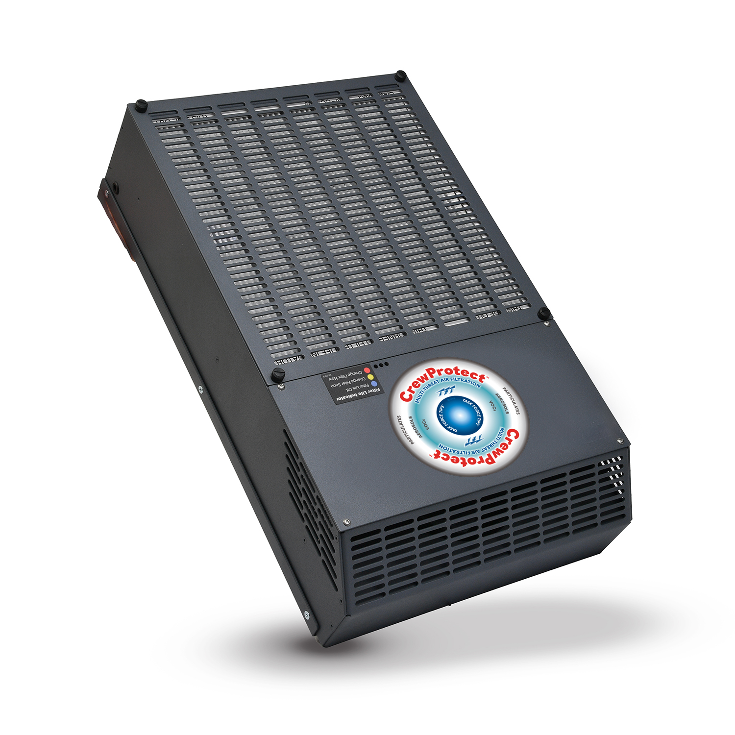 CrewProtect 100 Vehicle Air Filter - 100 CFM (2.8 CMM) Fixed Airflow, 12/24 VDC, 2-Wire Connection, Grey Crewprotect 100 Vehicle Air Filter - 100 Cfm (2.8 Cmm) Fixed Airflow, 12/24 Vdc, 2-Wire Connection, Grey