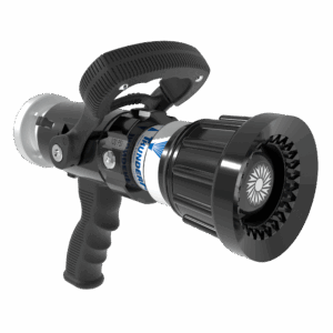 ThunderFog Selectable One-Piece Nozzle With Pistol Grip, Ball Valve - 3110/230/360/470/570/750 LPM @ 7 Bar, 38 mm Storz Swivel Inlet, Metal Teeth
