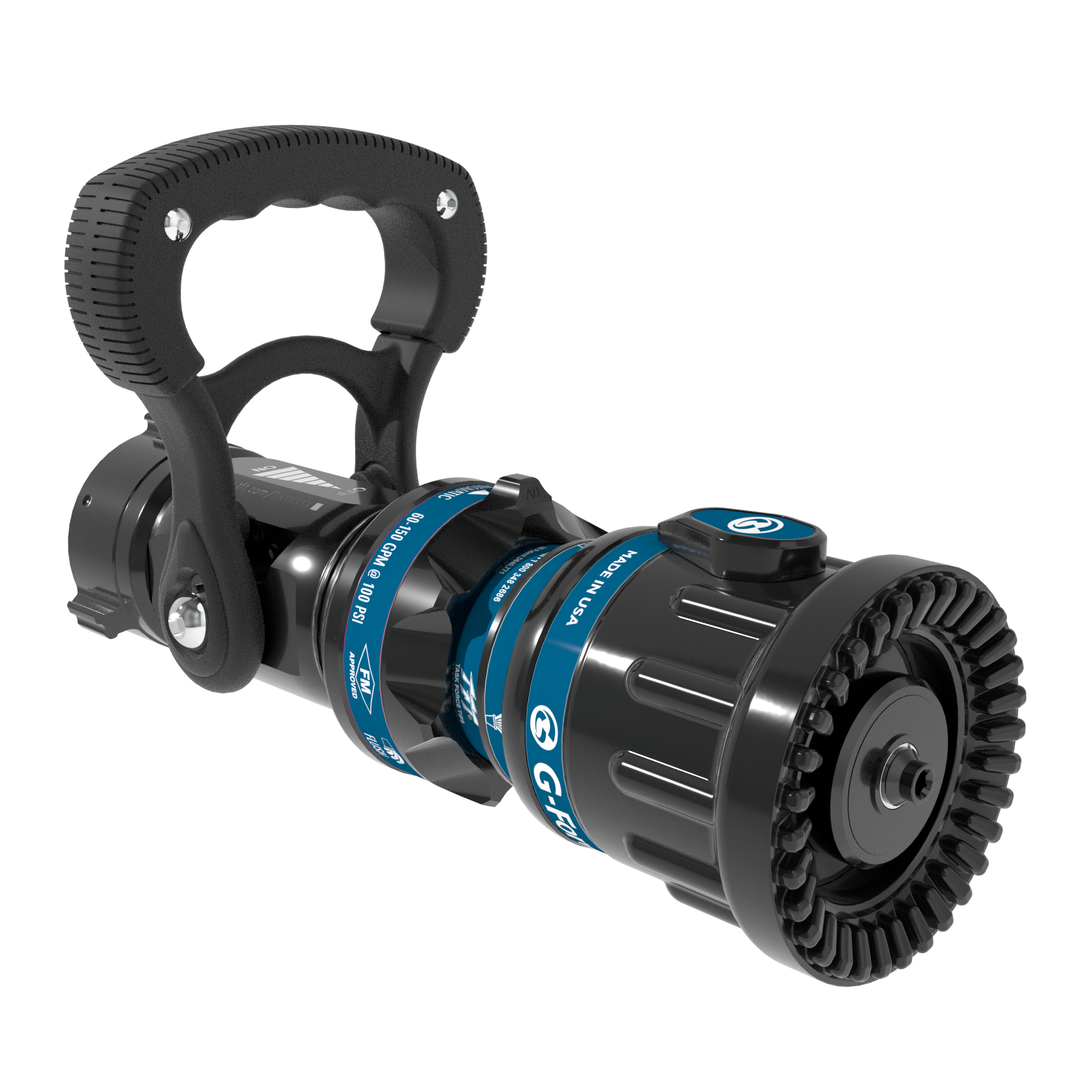 G-Force Automatic One-Piece Nozzle, Slide Valve - 60-150 GPM @ 100 PSI, 1.5" NHF Rocker Swivel Inlet, Rubber Teeth, Fixed Shaper Indicator G-Force Automatic One-Piece Nozzle, Slide Valve - 60-150 Gpm @ 100 Psi, 1.5&Quot; Nhf Rocker Swivel Inlet, Rubber Teeth, Fixed Shaper Indicator