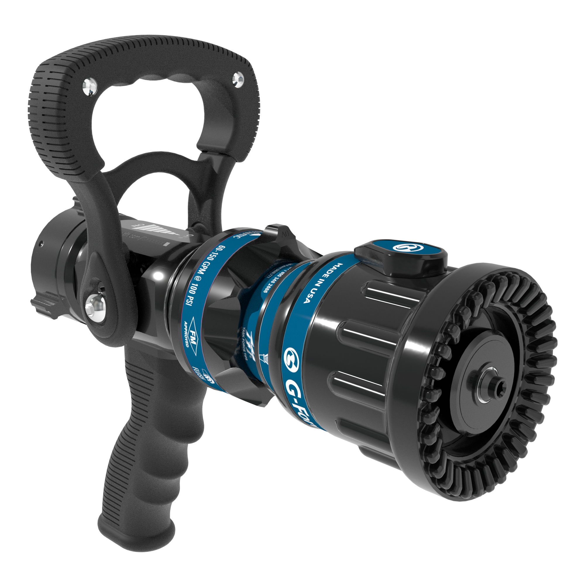 G-Force Automatic One-Piece Pulsing EN Nozzle With Pistol Grip, Slide Valve - 100-400 LPM @ 7 Bar, 38 mm NHF Rocker Swivel Inlet, Rubber Teeth, Shaper Indicator Detent G-Force Automatic One-Piece Pulsing EN Nozzle With Pistol Grip, Slide Valve - 100-400 LPM @ 7 Bar, 38 mm NHF Rocker Swivel Inlet, Rubber Teeth, Shaper Indicator Detent