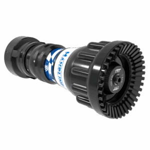 Handline Automatic Nozzle Tip - 95-300 GPM @ 100 PSI, 2.5" NHF Rigid Rocker Inlet, Rubber Teeth