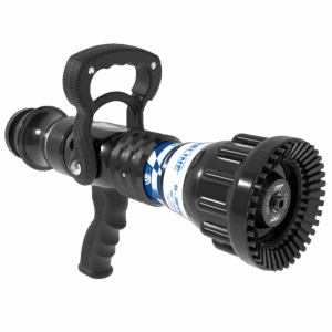 Handline Automatic One-Piece Nozzle With Pistol Grip, Slide Valve - 360-1150 LPM @ 7 Bar, 65 mm BICM Rocker Swivel Inlet, Rubber Teeth