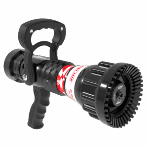 Handline Automatic One-Piece Nozzle With Pistol Grip, Slide Valve - 95-250 GPM @ 75 PSI, 2.5" NHF Rocker Swivel Inlet, Rubber Teeth