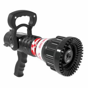 Handline Automatic One-Piece Nozzle With Pistol Grip, Slide Valve - 95-250 GPM @ 75 PSI, 1.5" NHF Rocker Swivel Inlet, Rubber Teeth
