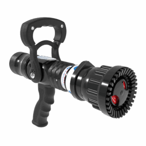 Mid-Force Automatic One-Piece EN Nozzle With Pistol Grip, Slide Valve - 100-600 LPM @ 3/6 Bar, 38 mm BSPF Swivel Inlet, Rubber Teeth