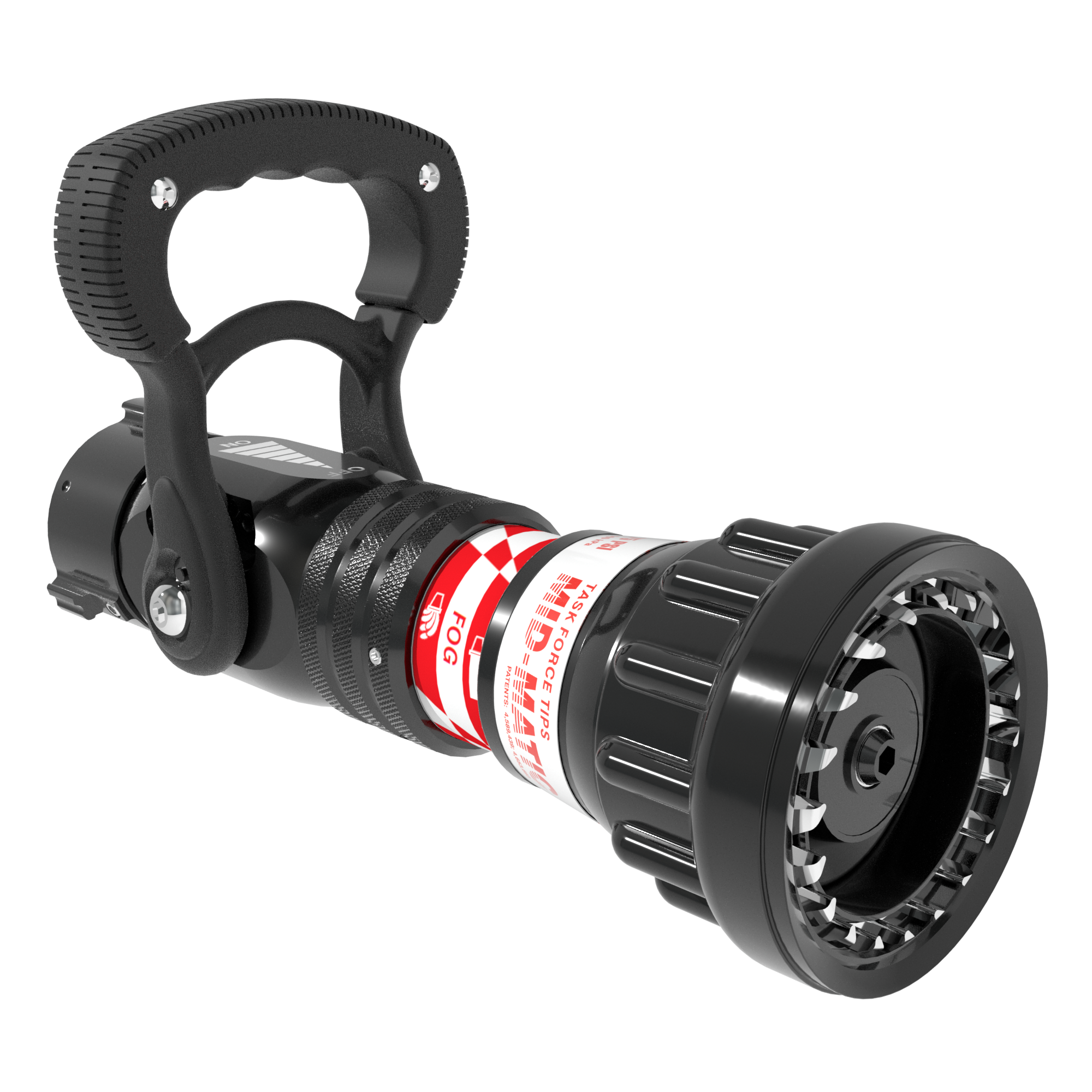 Mid-Matic Automatic One-Piece Nozzle, Slide Valve - 70-200 GPM @ 75 PSI, 1.5" NHF Rocker Swivel Inlet, Spinning Metal Teeth Mid-Matic Automatic One-Piece Nozzle, Slide Valve - 70-200 GPM @ 75 PSI, 1.5" NHF Rocker Swivel Inlet, Spinning Metal Teeth