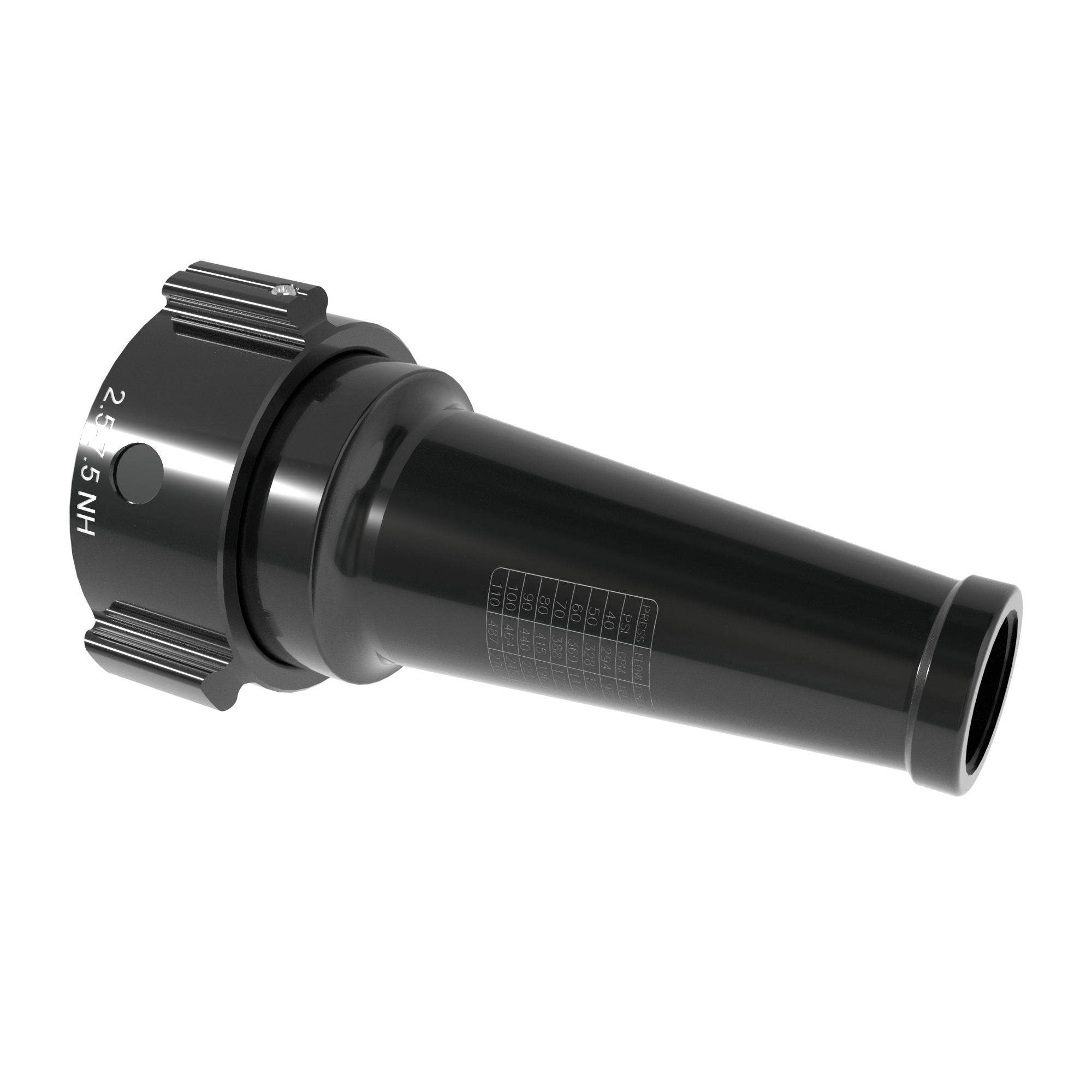 Smooth Bore 1-1/4" Nozzle Tip - 2.5" NHF Rigid Rocker Inlet Smooth Bore 1-1/4&Quot; Nozzle Tip - 2.5&Quot; Nhf Rigid Rocker Inlet