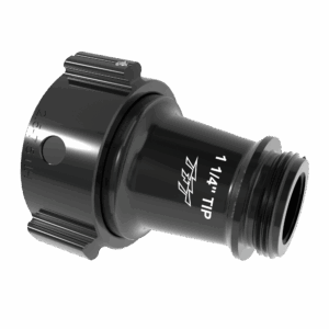 Smooth Bore 1-1/8" Tapered Nozzle Tip - 2.5" NHF Swivel Rocker Inlet, 1.5" NHM Outlet