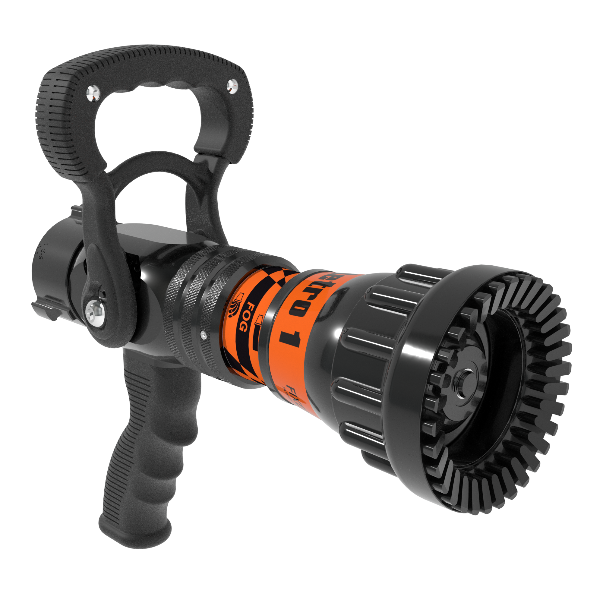 Metro 1 Fixed Flow One-Piece Nozzle With Pistol Grip, Slide Valve - 95 GPM at 100 PSI, 1.5" NHF Swivel Inlet, Rubber Teeth Metro 1 Fixed Flow One-Piece Nozzle With Pistol Grip, Slide Valve - 95 GPM at 100 PSI, 1.5" NHF Swivel Inlet, Rubber Teeth