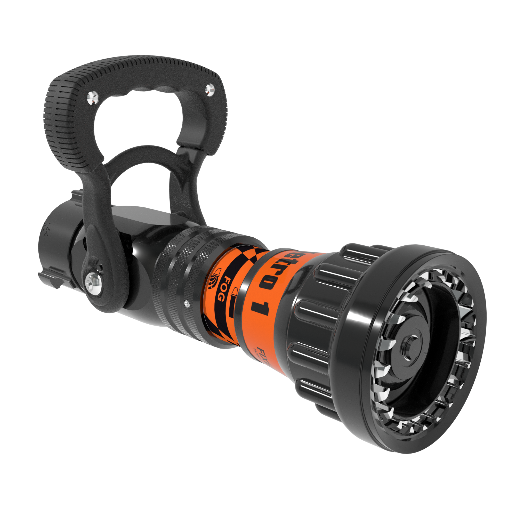 Metro 1 Fixed Flow One-Piece Nozzle, Slide Valve - 200 GPM at 75 PSI, 1.5" NHF Swivel Inlet, Spinning Metal Teeth Metro 1 Fixed Flow One-Piece Nozzle, Slide Valve - 200 Gpm At 75 Psi, 1.5&Quot; Nhf Swivel Inlet, Spinning Metal Teeth