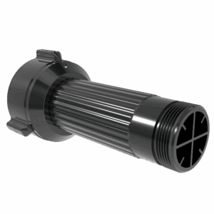 Stream Straightener 10" Long - 3.5" NHM Inlet, 2.5" NHM Outlet