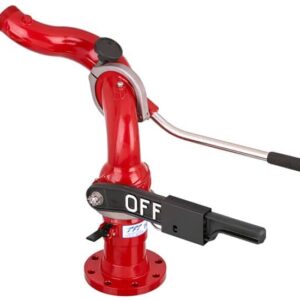 Protector Tiller+Lock Lever 1250 GPM (4500 LPM) Monitor, Standard - 3" (75 mm) ANSI 150/DN100 PN16 Rigid Flange Inlet, 2.5" (65 mm) BSPM Rigid Outlet, Red