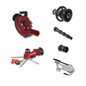 CrossFire Portable Monitor +MasterStream 1000 Automatic & Smooth Bore Nozzle Package, 5" Stream Straightener - 4" (100 mm) Storz Swivel Inlet, 2.5" (65 mm) NHM Rigid Outlet, Storage Bracket