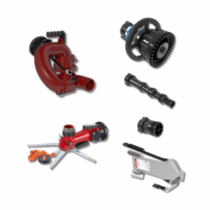 CrossFire Portable Monitor +MasterStream 1250S Automatic & Smooth Bore Nozzle Package, 5" Stream Straightener - 4" (100 mm) Storz Swivel Inlet, 2.5" (65 mm) NHM Rigid Outlet, Storage Bracket