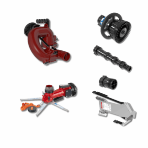 CrossFire Portable Monitor +MasterStream 1250S Automatic & Smooth Bore Nozzle Package, 5" Stream Straightener - 5" (125 mm) Storz Swivel Inlet, 2.5" (65 mm) NHM Rigid Outlet, Storage Bracket