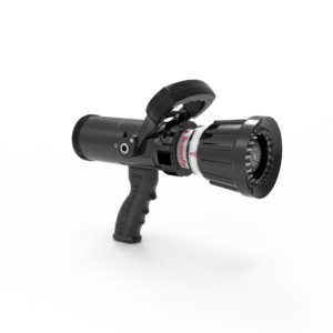 ThunderFog Selectable One-Piece Nozzle with Pistal Grip (blue), 470/570/750 LPM @ 5 bar, 2.5" BSPM Rocker Swivel Inlet, Flashover