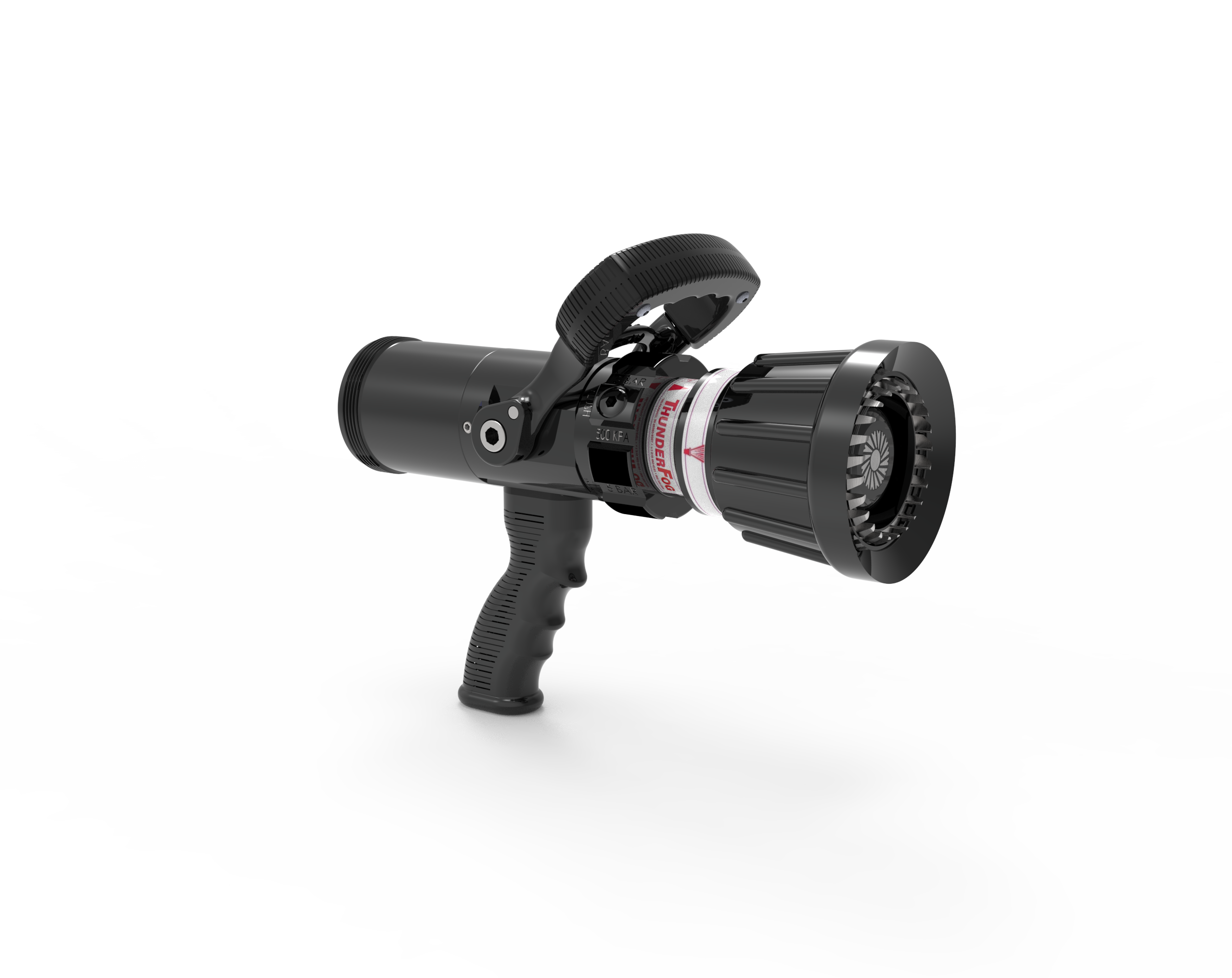 ThunderFog Selectable One-Piece Nozzle with Pistal Grip (blue), 470/570/750 LPM @ 5 bar, 2.5" BSPM Rocker Swivel Inlet, Flashover ThunderFog Selectable One-Piece Nozzle with Pistal Grip (blue), 470/570/750 LPM @ 5 bar, 2.5" BSPM Rocker Swivel Inlet, Flashover