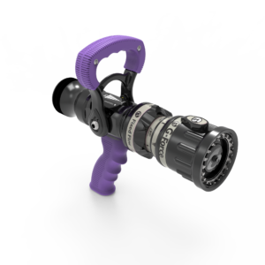 G-Force Fixed Flow One-Piece Nozzle With Purple Pistol Grip, Slide Valve - 450 LPM @ 3 Bar, 38 mm BSPF Swivel Inlet, Spinning Metal Teeth, Shaper Indicator Detent
