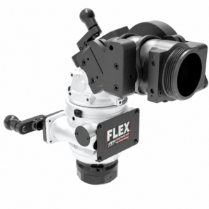 Flex Dual Crank 2000 GPM (7600 LPM) Monitor, Standard - 3" (75 mm) NPTF Rigid Inlet, 3.5" (90 mm) NHM Rigid Outlet, Silver